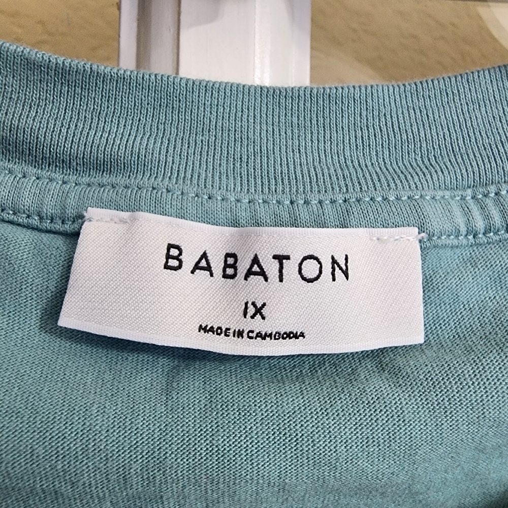 Babaton Aritzia Teal Shoulder Pad Tank Structured Cotton Top 1X Plus Size - Picture 9 of 11